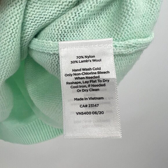 NWT Talbots Fair Isle Yoke Crewneck Sweater Aqua Blue Women's Medium - Picture 5 of 6